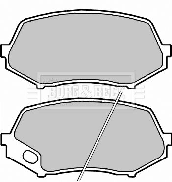 BORG & BECK Комплект тормозных колодок, дисковый тормоз BBP2258
